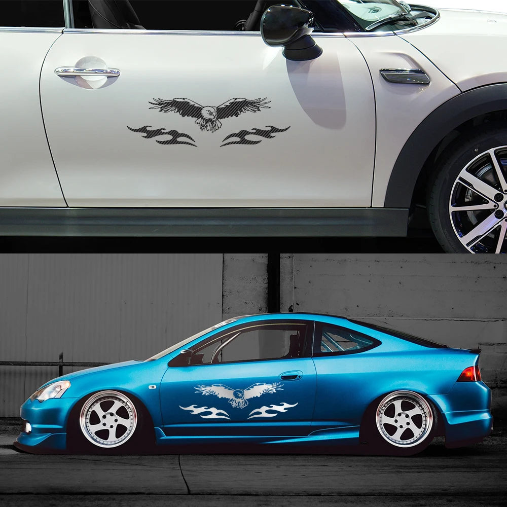 Eagle Graphics Hood Body Vinyl Decals Bonnet Sticker Side