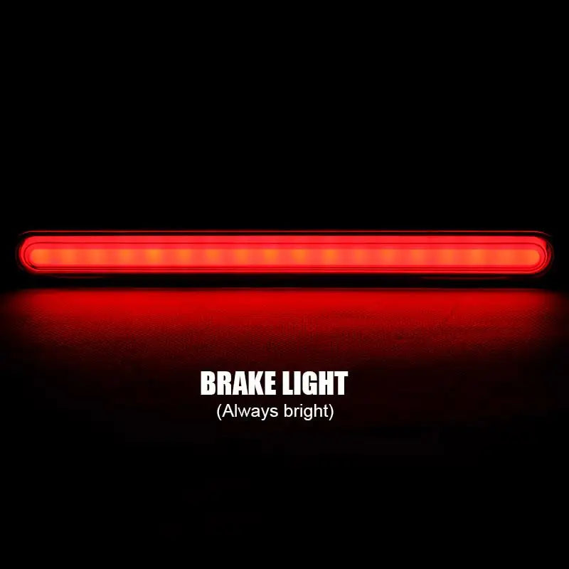 For Pickup Smoked Rear Bumper Tail Bar 12V Sequential Turn Signal