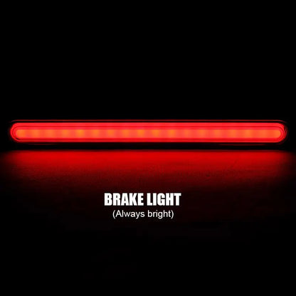 For Pickup Smoked Rear Bumper Tail Bar 12V Sequential Turn Signal