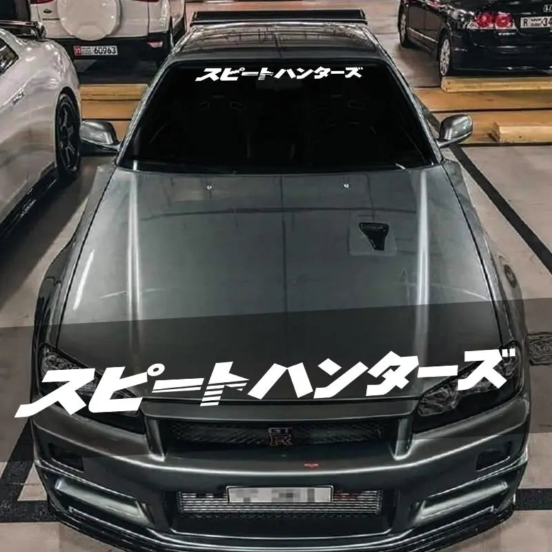 Japanese Front Window Sticker Jdm Street Racing Windshield