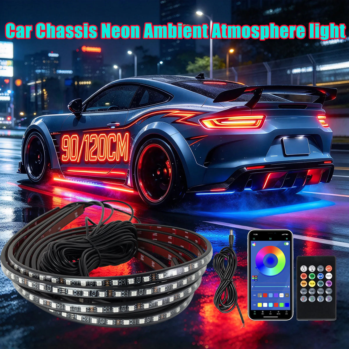 Waterproof Flexible RGB Underglow Strip APP Remote Control