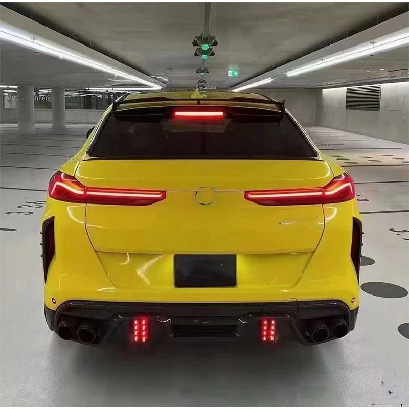 For BMW X6M F96 2019+ Carbon Fiber Back Lip Rear Bumper Diffuser