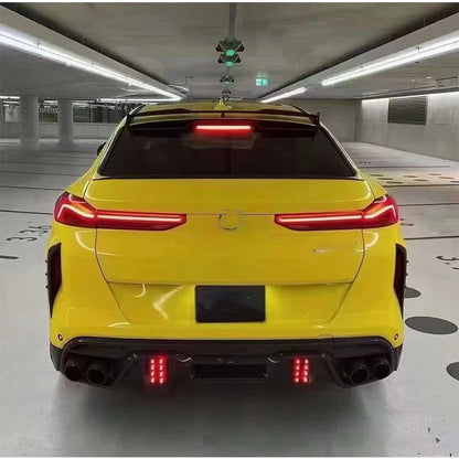 For BMW X6M F96 2019+ Carbon Fiber Back Lip Rear Bumper Diffuser