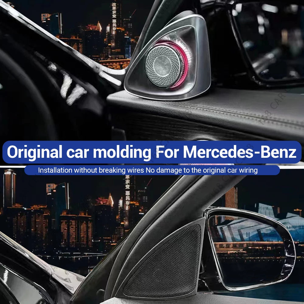 For Mercedes Benz W213 W238 E53 Air Vents 3D 4D Rotate Tweeter