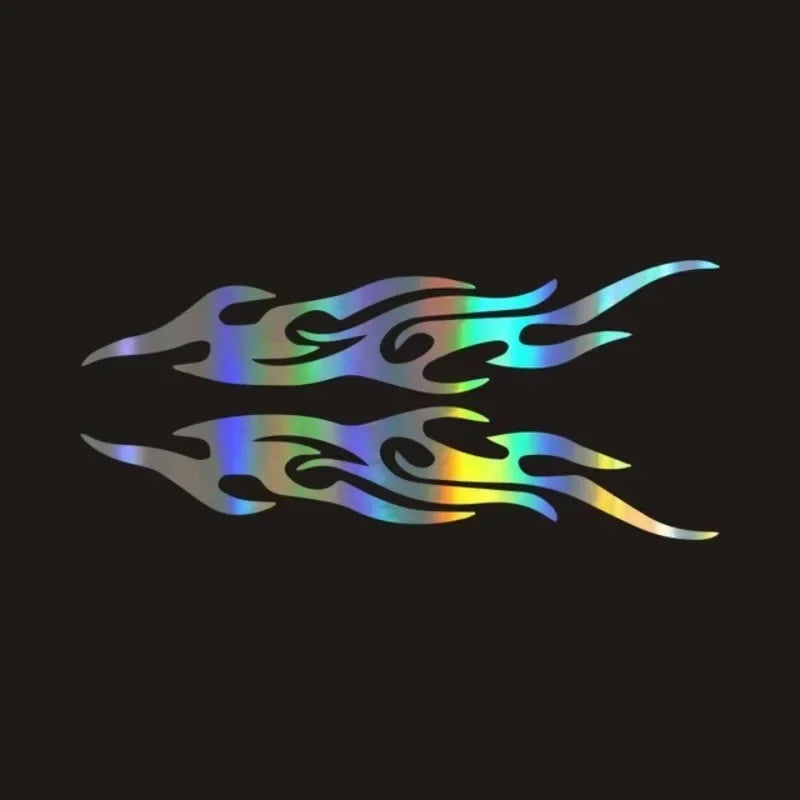 Stickers Modified Flame Reflective Sticker Exterior Decals Moto