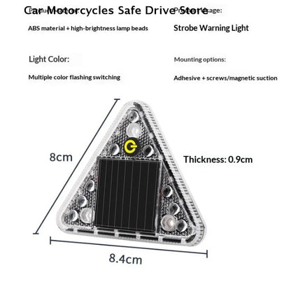 Solar Warning Anti Collision Truck Tail Flashing Magnetic Touch
