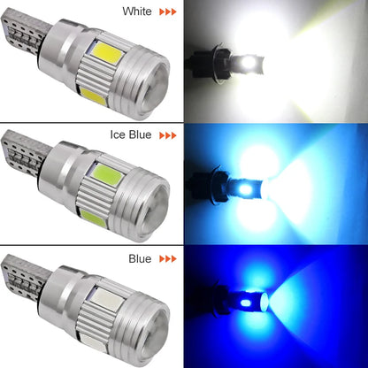 T10 W5W Bulbs Canbus Error 12V 6500K White Wedge