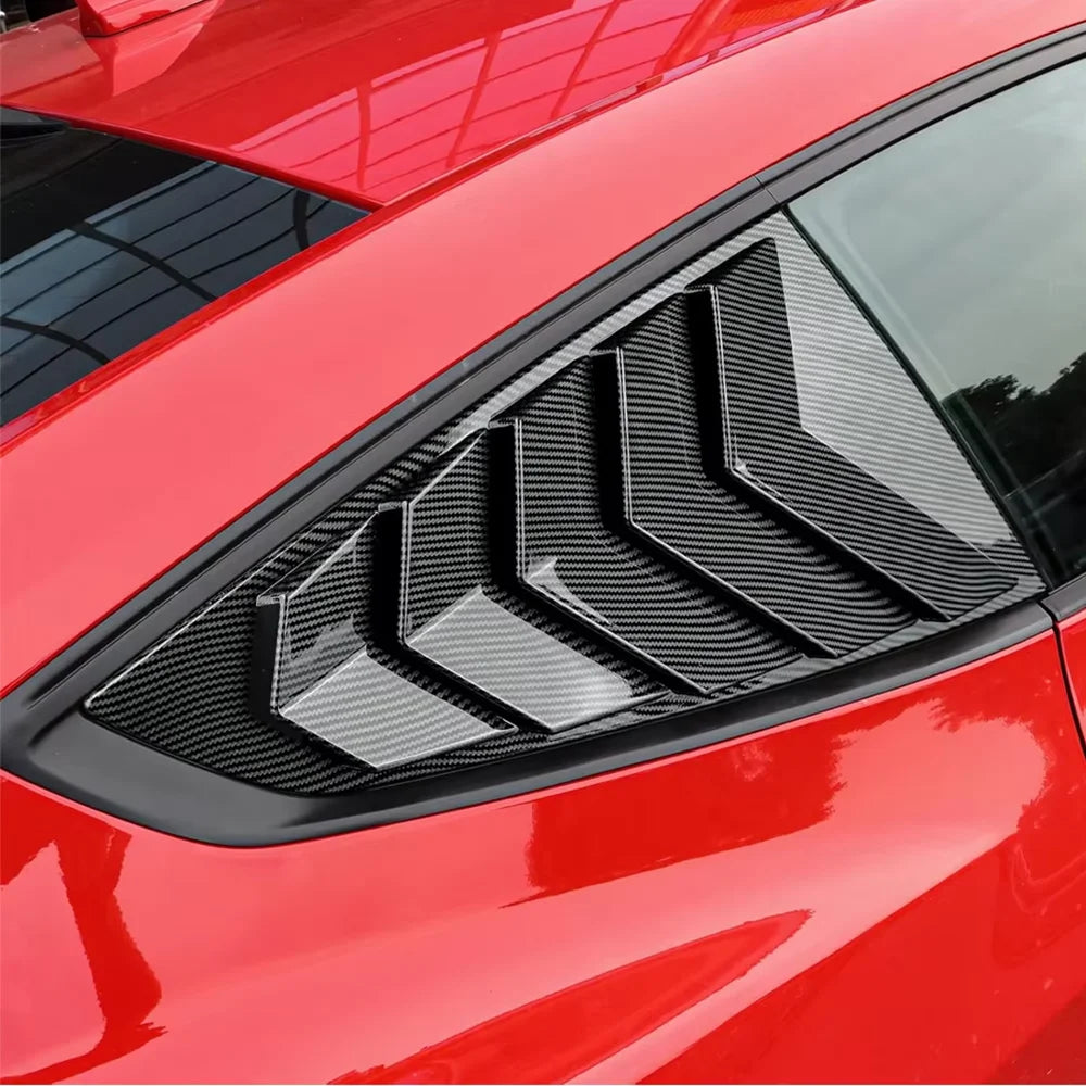 For Ford Mustang 2024 2025 2026 Rear Window Scoop Louvers Side