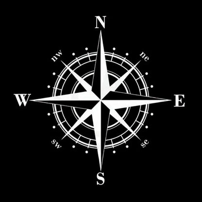 Sticker Art Design Vinyl Compass Decal Pvc Waterproof Sunscreen