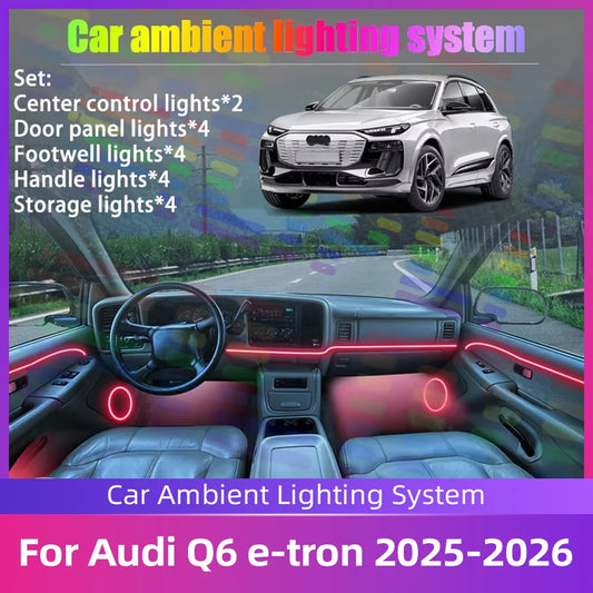 For Audi Q6 e-tron 2025 2026 In Atmosphere RGB Strip Set