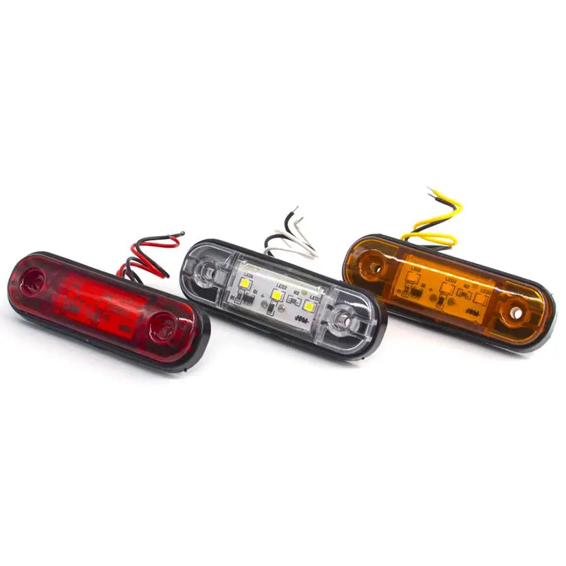 10PCS 12V 24V Warning Side Marker Oval Clearance Orange