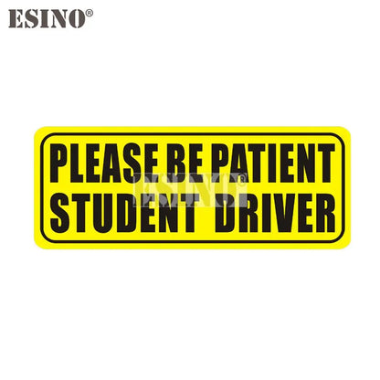 Please Be Patient Student Driver Adhesive Pvc Waterproof Sticker