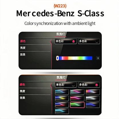 For Mercedes Benz S-Class W223 2021-2026 Colors 4D Rotating