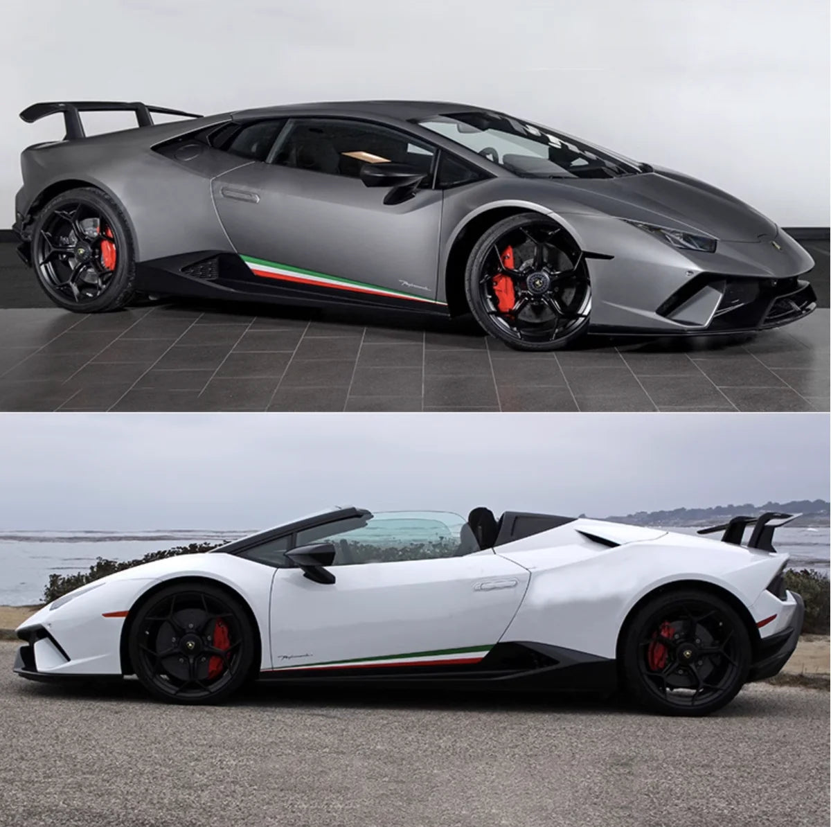 For Lamborghini Huracan Pair Lower Skirt Sticker Racing Side