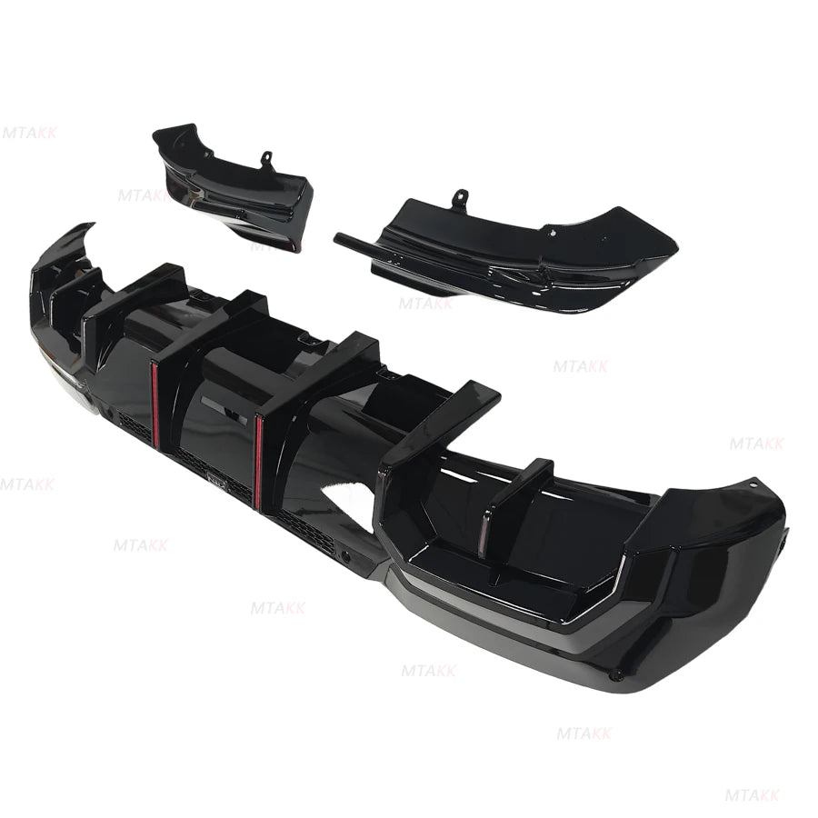 For BMW X3 G45 G48 2025+ Vten Bright Black Rear Diffuser Bumper