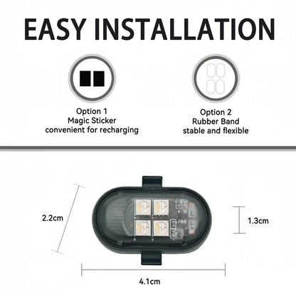 6PCS RGB Strobe Motorcycle Wireless Aircraft Airplane Helicopter