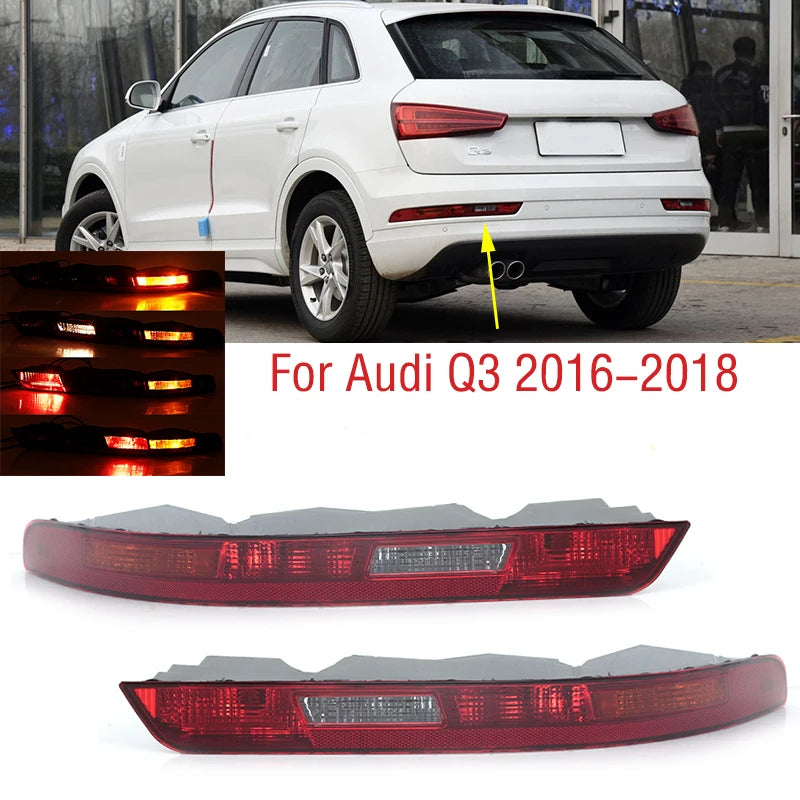 For Audi Q3 2016 2017 2018 Rear Bumper Brake Tail Warming Turn