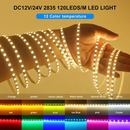 dc12v 24V Strip 2835 120leds M Flexible Tape 5MM