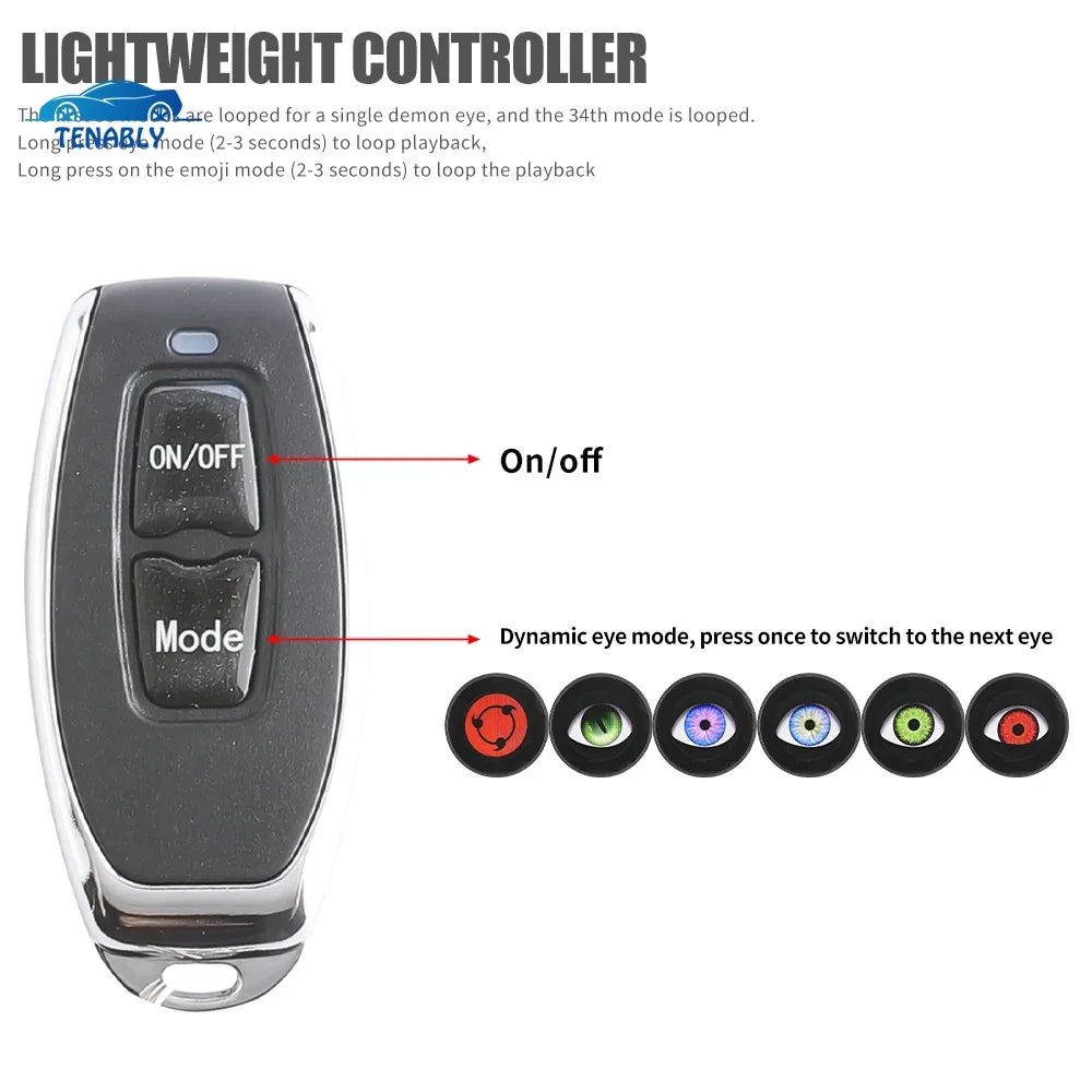 Wireless Control Devil Eyes Dynamic Adjustable Eye Pattern Demon