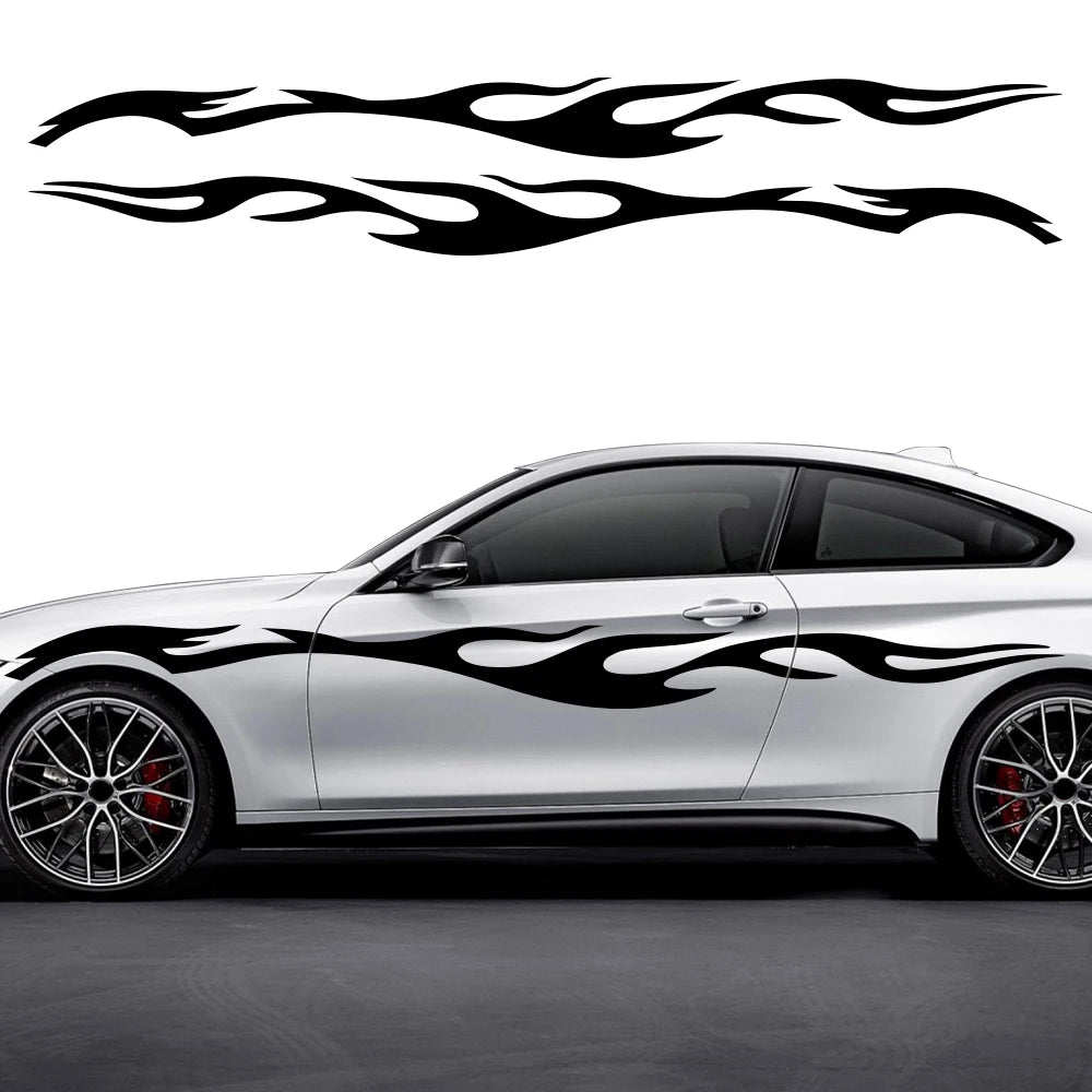 Large Flame Sticker Full Body Side Graphics Vinyl Decal