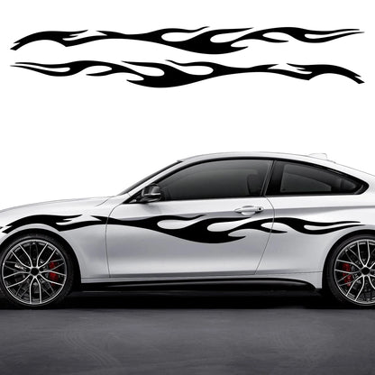 Large Flame Sticker Full Body Side Graphics Vinyl Decal