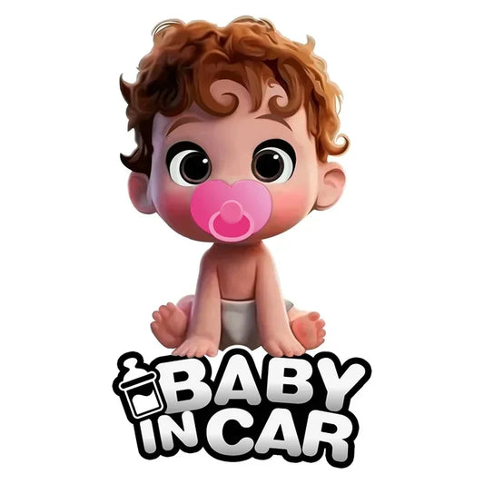 Personality Funny Self Adhesive Paper Baby Sticker In Bumper