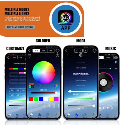 RGB 3inch Bi Projector Shroud Turn Signal APP Control