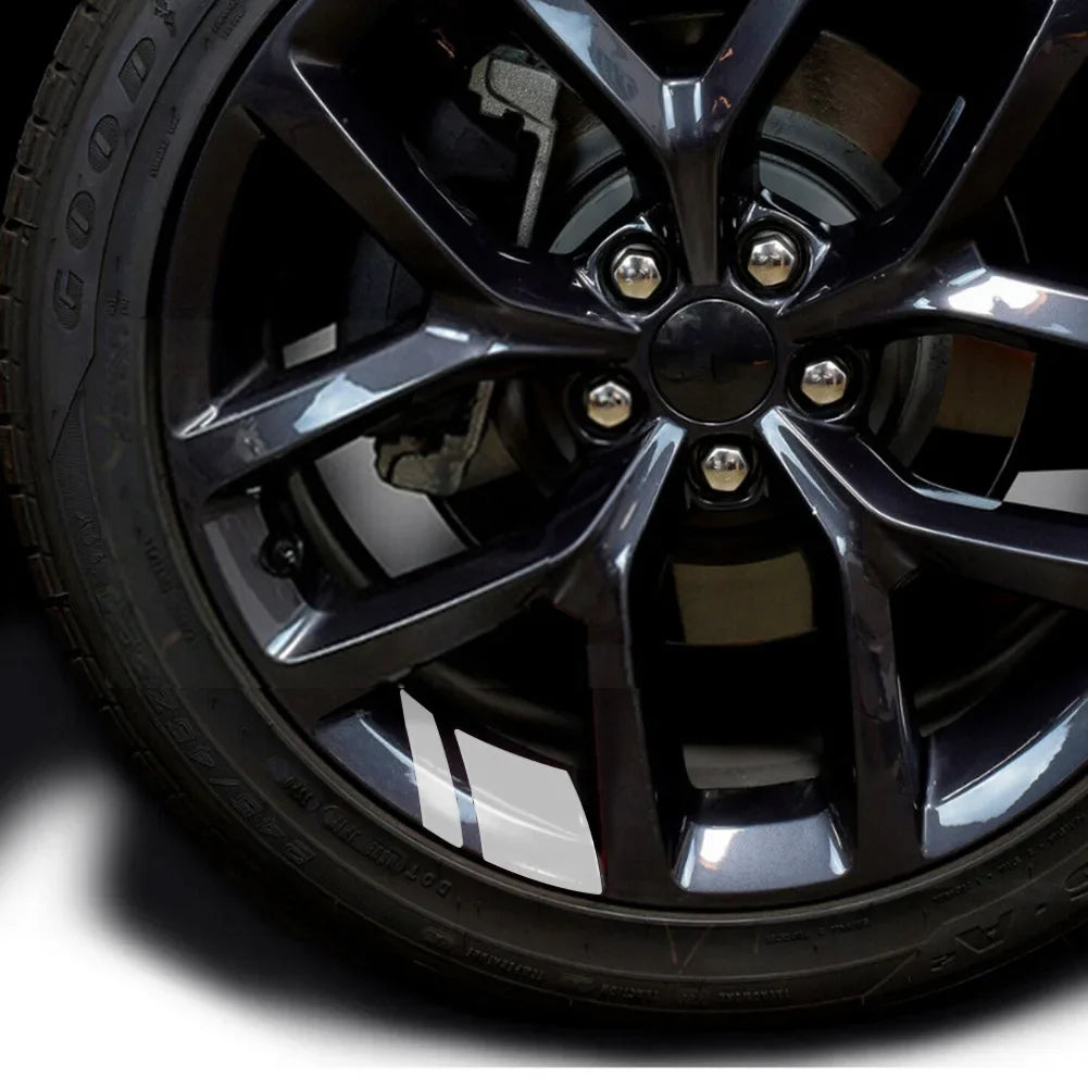 For Size 18' - 21' Decorative 6PCS Reflective Wheel Rim Vinyl