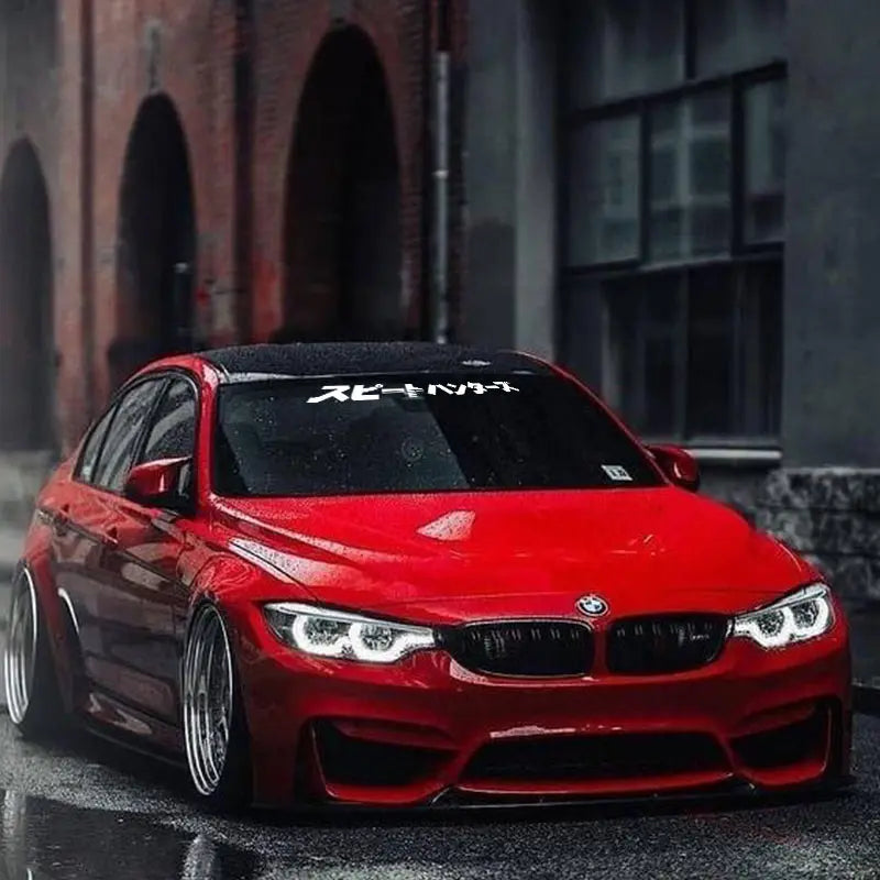 Japanese Front Window Sticker Jdm Street Racing Windshield