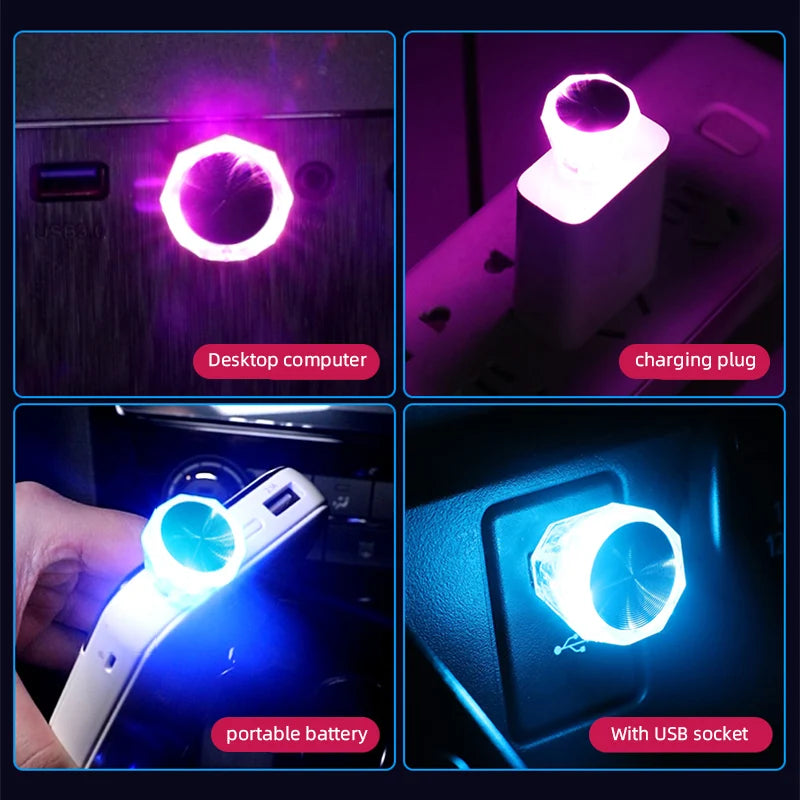 USB Interior MINI Atmosphere Night Indoor Ambient Lighting Strobe