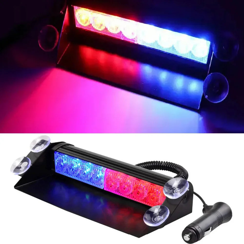 Strobe Flasher Windshield Flashing Warning Signal Red Blue
