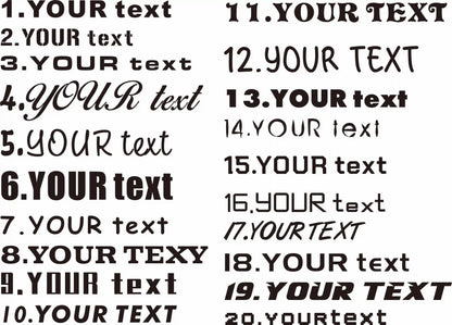 Ad Custom Text Sticker France English Chinese Japanese Character