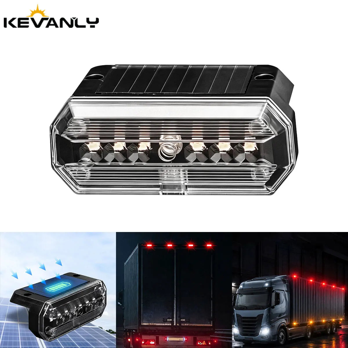 1PCS Solar Powered 6SMD Strobe Warning anti-collision Signal Cars
