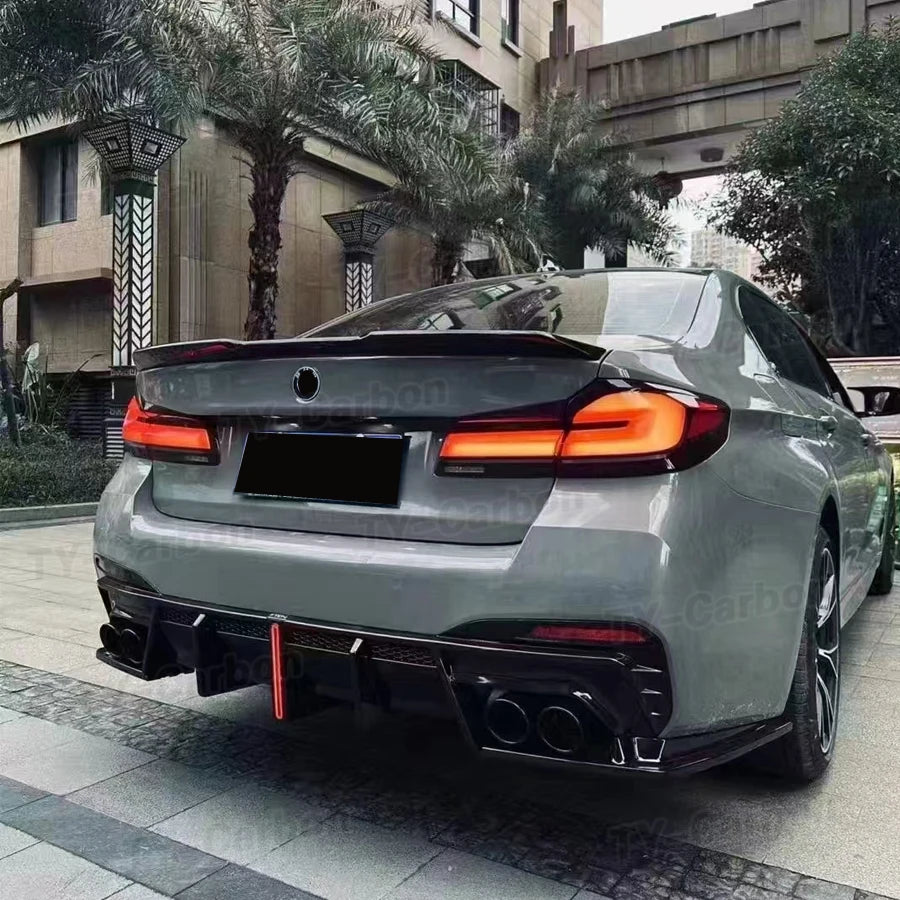 For BMW G30 G38 M Sport Pp Black 3PCS Rear Bumper Diffuser Lip