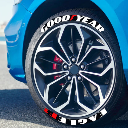 8PCS Tire Wheel Stickers Tuning 3D Permanent Pvc Joined