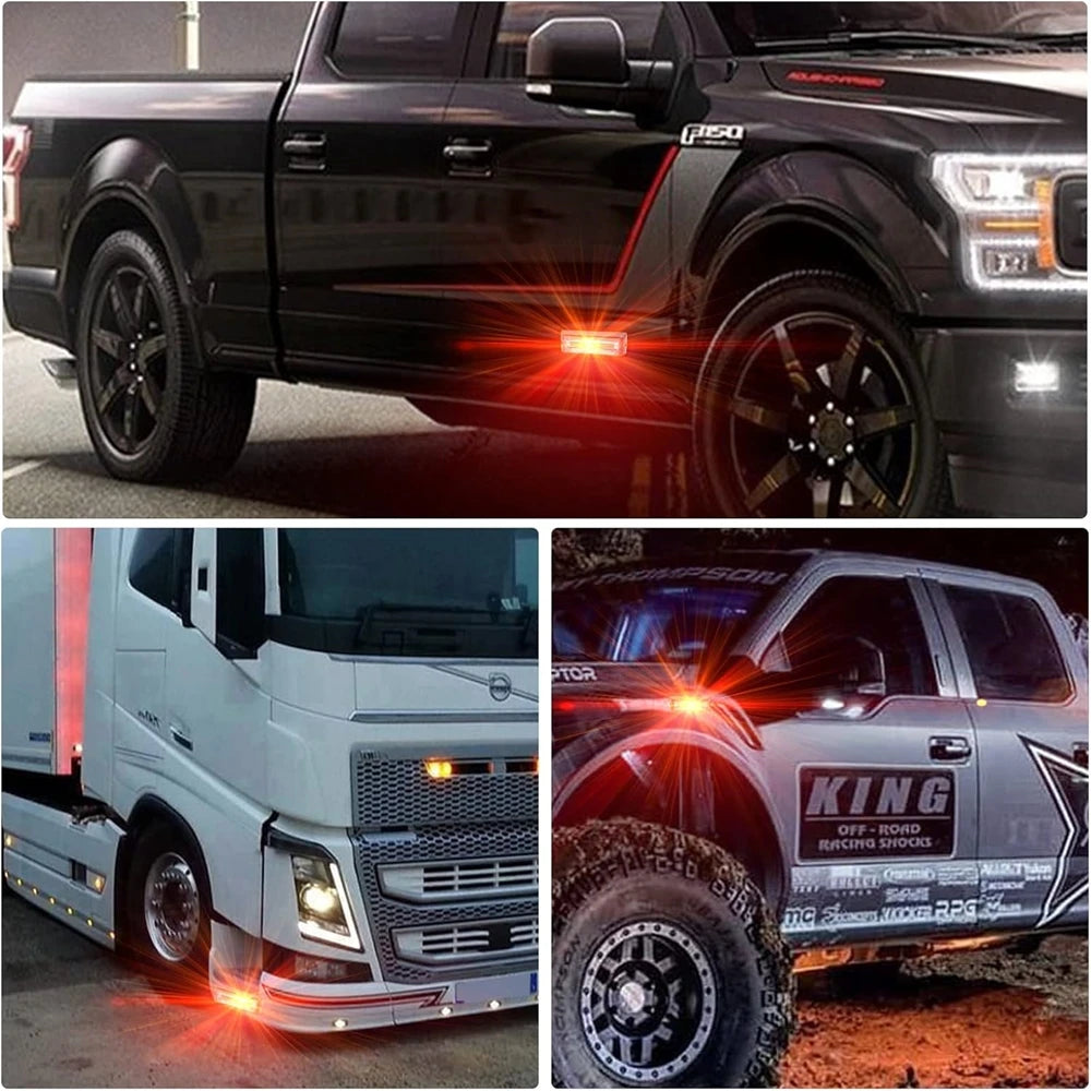 2PCS Emergency Strobe Truck Hazard Warning Surface Mount Caution