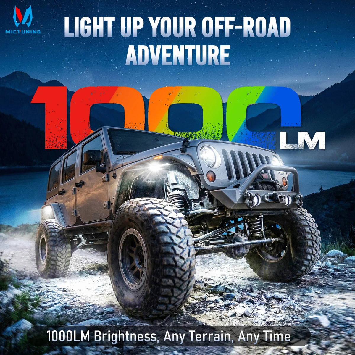 Mictuning Pods Rock Underglow Chassis Trucks Suvs IP68 Waterproof