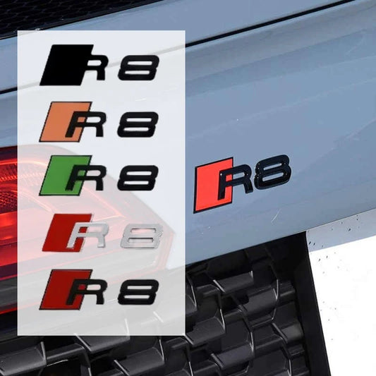 For Audi Sline R8 ABS multi-color Side Body Letter Badge Rear