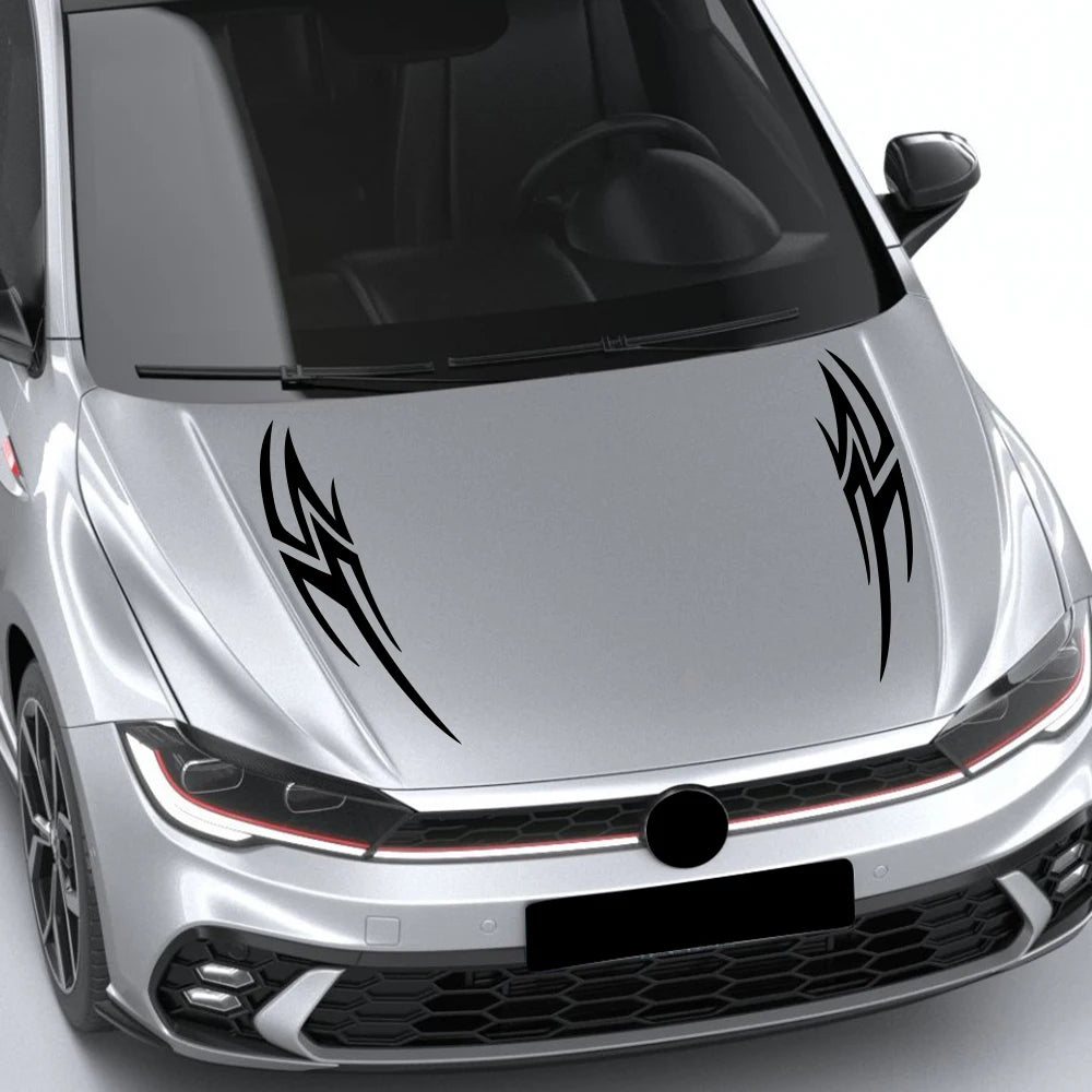 Hood Graphics Tribal Racing Stripes Vinyl Film Decals Pvc