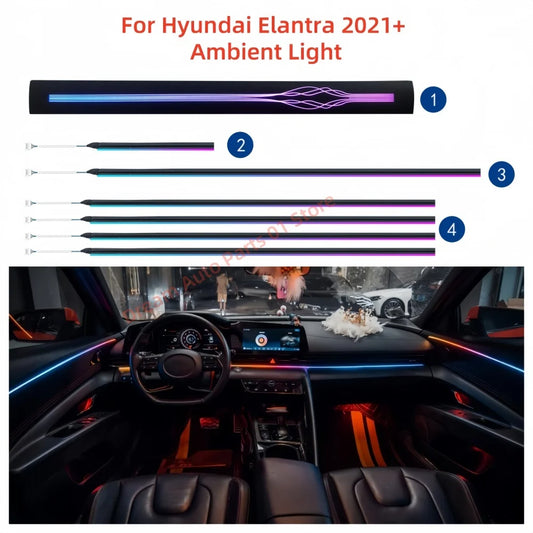 For Hyundai Elantra Ambient Light Automotive Interior Lighting