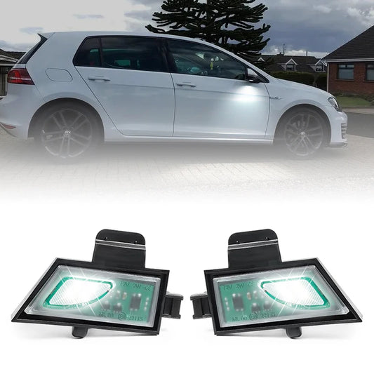 For VW Golf MK7 2012-2020 Touran 2PCS MK2 2015-2020 White Under