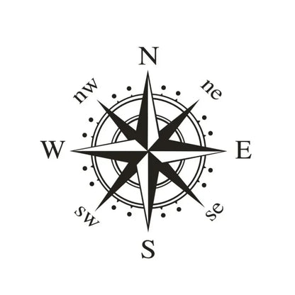 1PCS Sticker Compass Reflective Door Rear Window Fuel Tank