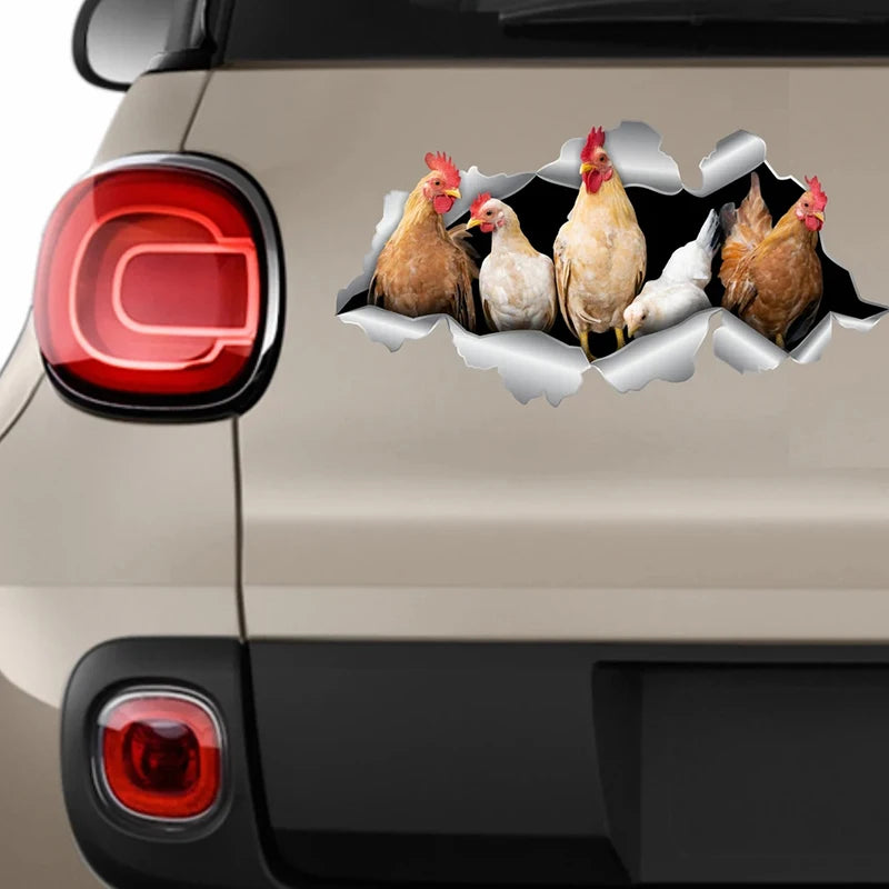 V1038 Sticker Chicken V2 Pet Animal Waterproof Vinyl Decal