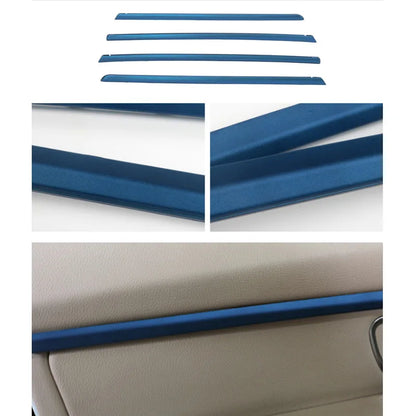 For BMW 3 Series F30 12-18 Four Interior Doors Panel Trims Blue