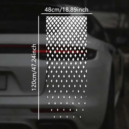 Diamond Rhombus Mesh Engine Hood Sticker Decal Self Adhesive