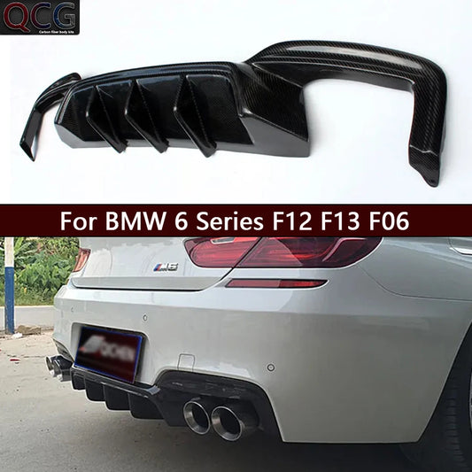 For BMW 6 Series F12 F13 F06 Carbon Fiber Back Lip Rear Bumper
