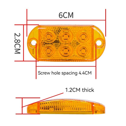 2PCS high-brightness Waterproof Strobe Flash Warning 12-80v Rv