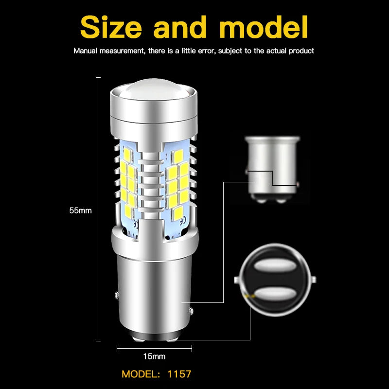 2X Stop 1157 P21 5W bay15d baz15d 3535 21-smd