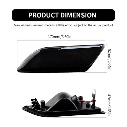 For Mercedes Benz C-Class W204 C250 2PCS Front Bumper Side