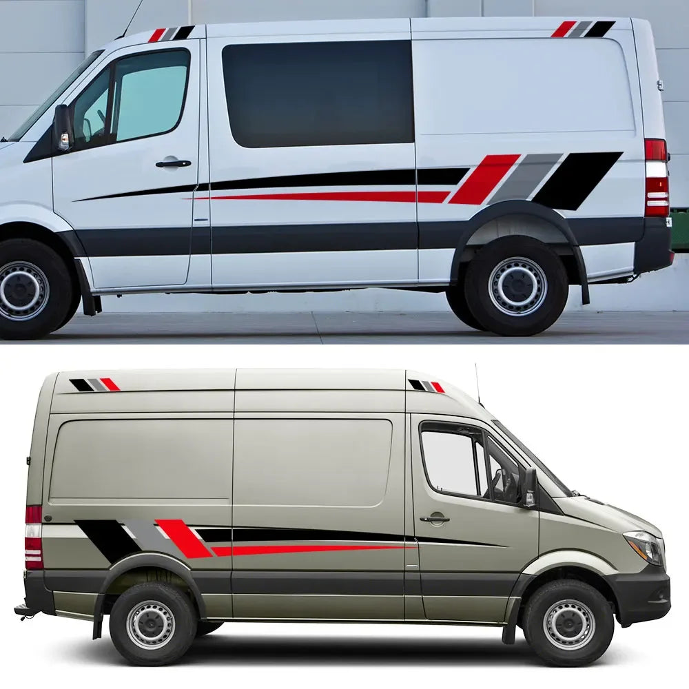 Body Side Stickers Graphics Stripes Decor Decal Van Motorhome